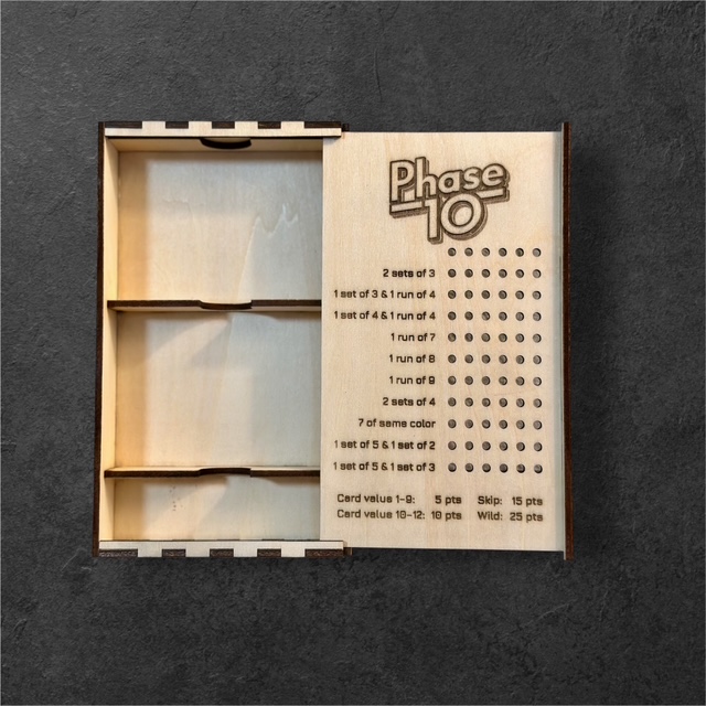 (image for) Phase 10 - Box and Pins Only